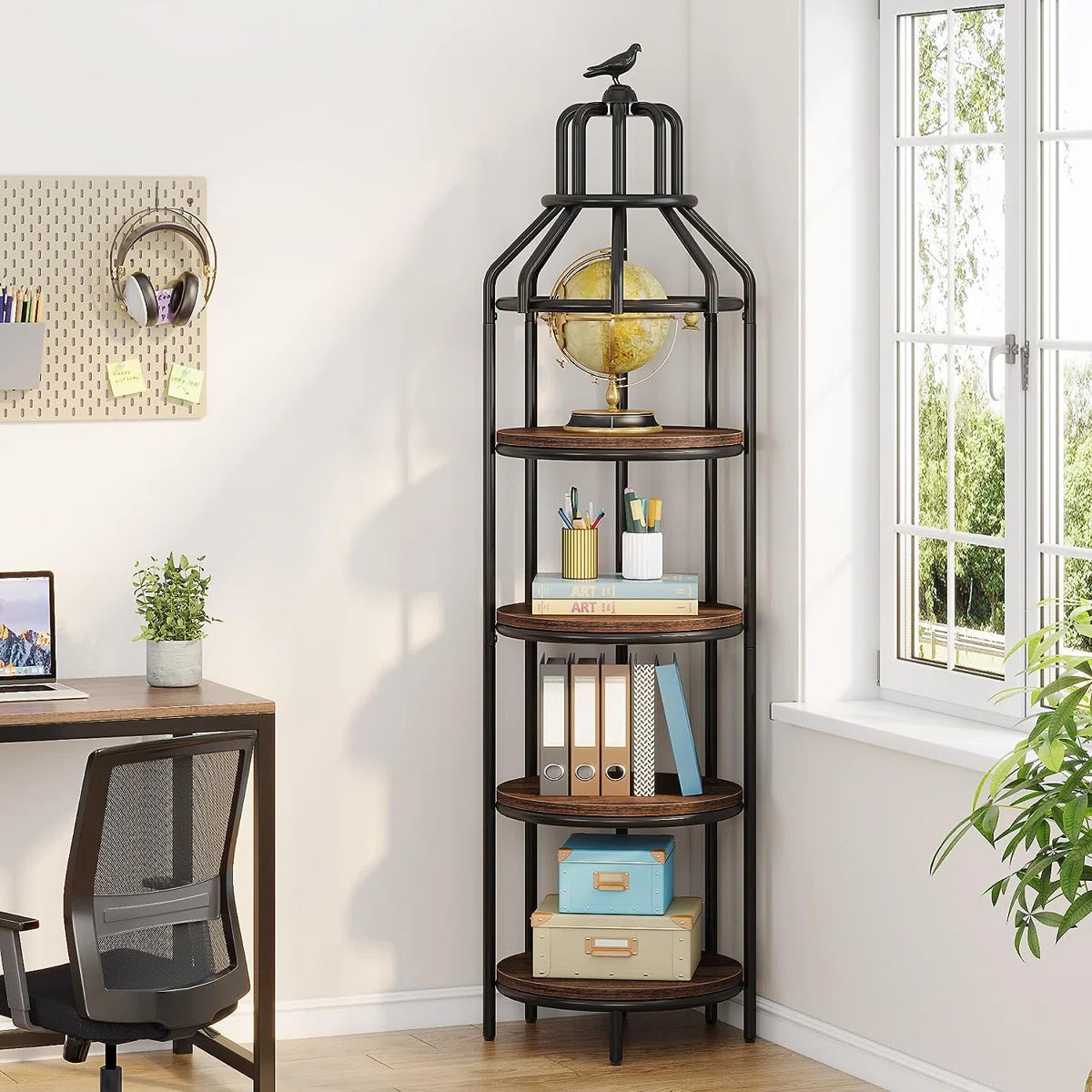 Aprie Corner Bookcase