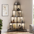 Annalotta 66'' H 5-tier Metal Corner Bookshelf Bookcase
