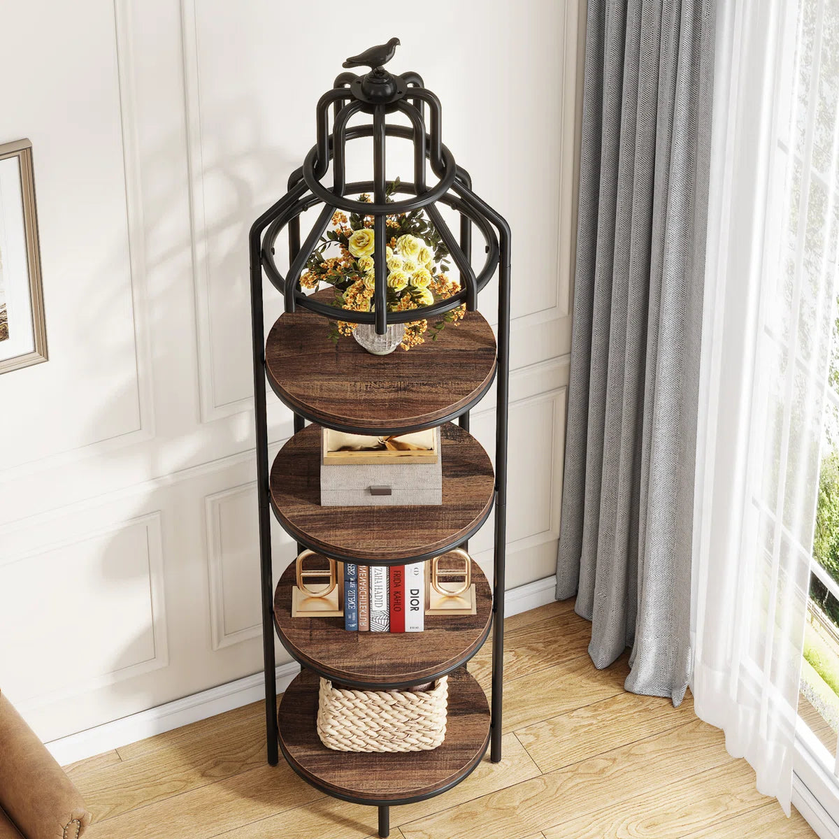 Aprie Corner Bookcase