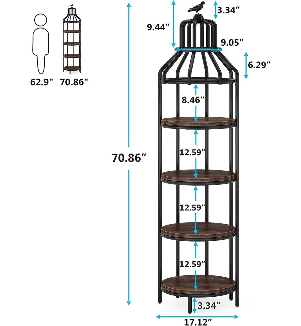 Aprie Corner Bookcase