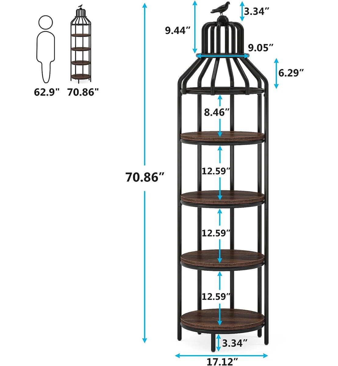Aprie Corner Bookcase