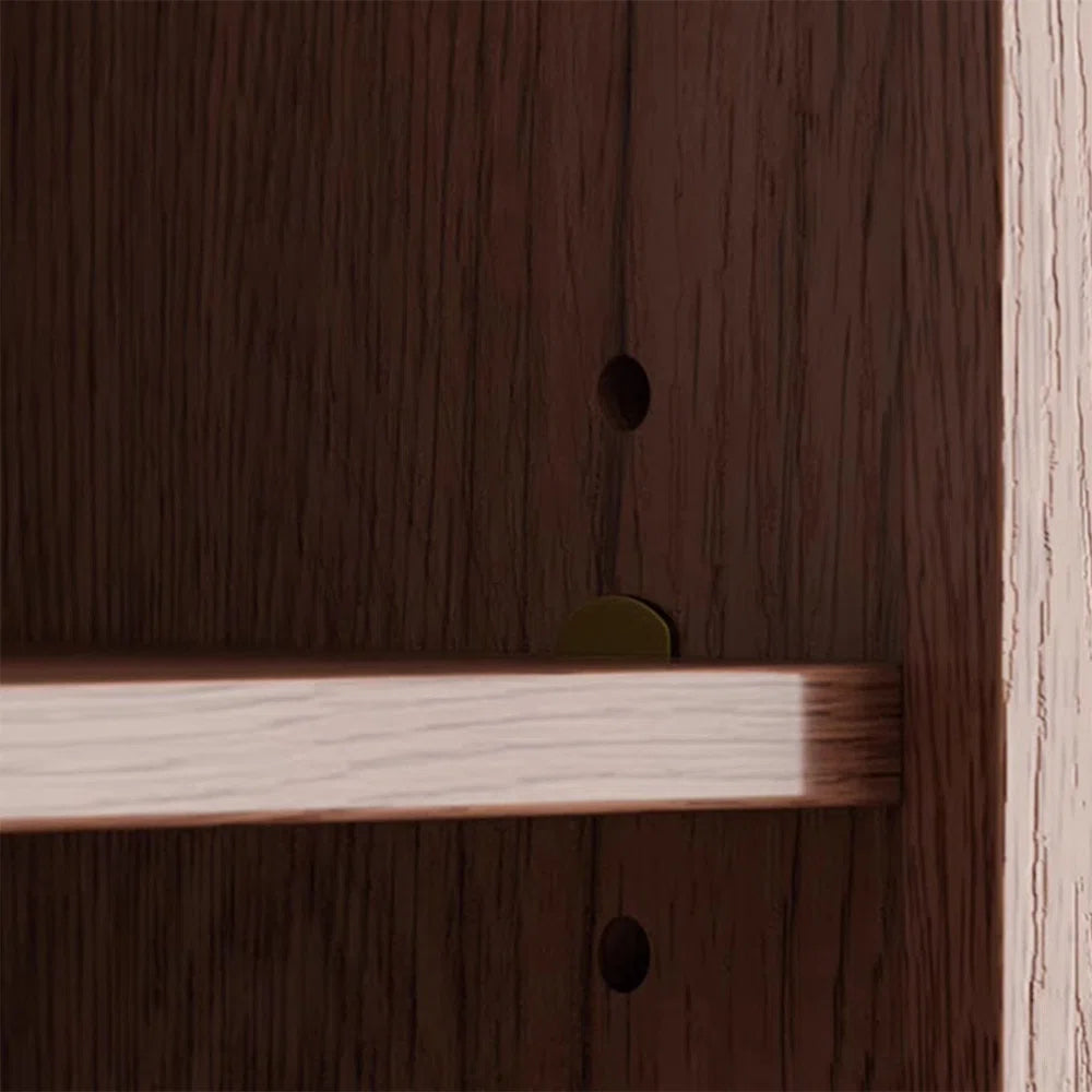 Nut-Brown Modern Solid wood rotating bookshelf